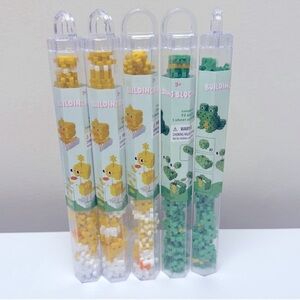 New Target Bullseye Playground Building Blocks, 3 Yellow Duck Sets & 2 Frog Sets